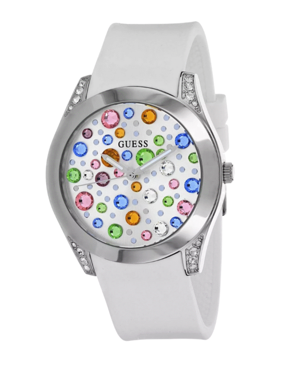 La montre GUESS GW0668L2 pour femme, issue de la collection Mod ID, combine élégance contemporaine et fonctionnalité raffinée. - 2025-07-24T055250.609 Guess Femme Wanderlust Crystals W1059L1